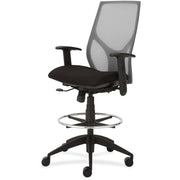 9 to 5 Seating Vault 1468 Task Stool, Black Seat, 5-Star Base, Adjustable Arms and Back, Mesh Back, 1 Each