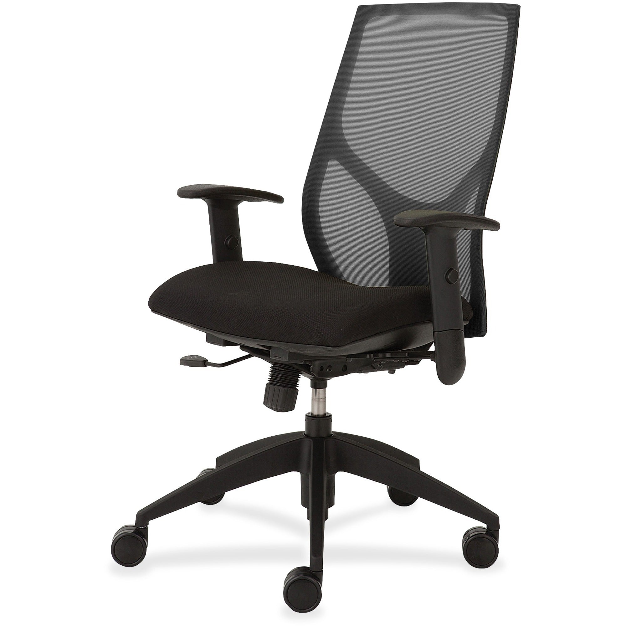 9 to 5 Seating Vault 1460 Task Chair, Black Mesh Back, Black Seat, 5-Star Base, Adjustable Arms and Back, 1 Each