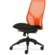 9 to 5 Seating Vault 1460 Armless Task Chair, Black Mesh Back, Black Seat, 5-Star Base, Adjustable Height and Depth, 1 Each