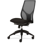 9 to 5 Seating Vault 1460 Armless Task Chair, Black Mesh Back, Black Seat, 5-Star Base, 1 Each