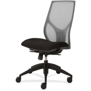 9 to 5 Seating Vault 1460 Armless Task Chair, Black Mesh Back, Onyx Fabric Seat, 5-Star Black Base, Adjustable Height and Depth, 1 Each