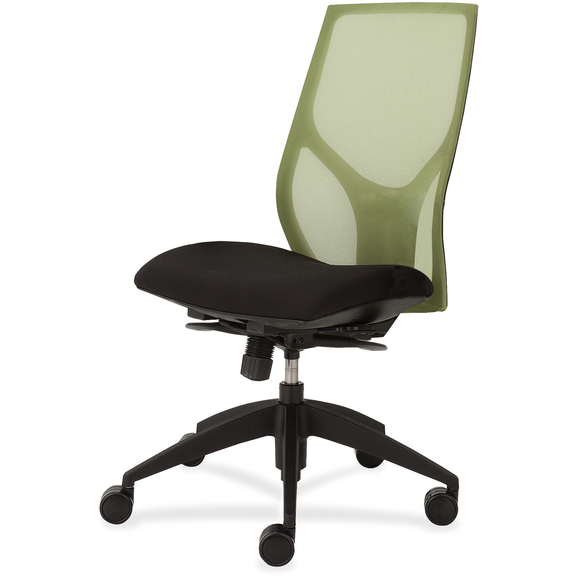 9 to 5 Seating Vault 1460 Armless Task Chair, Black Mesh Back, Black Seat, 5-Star Base, Adjustable Height and Depth, 1 Each