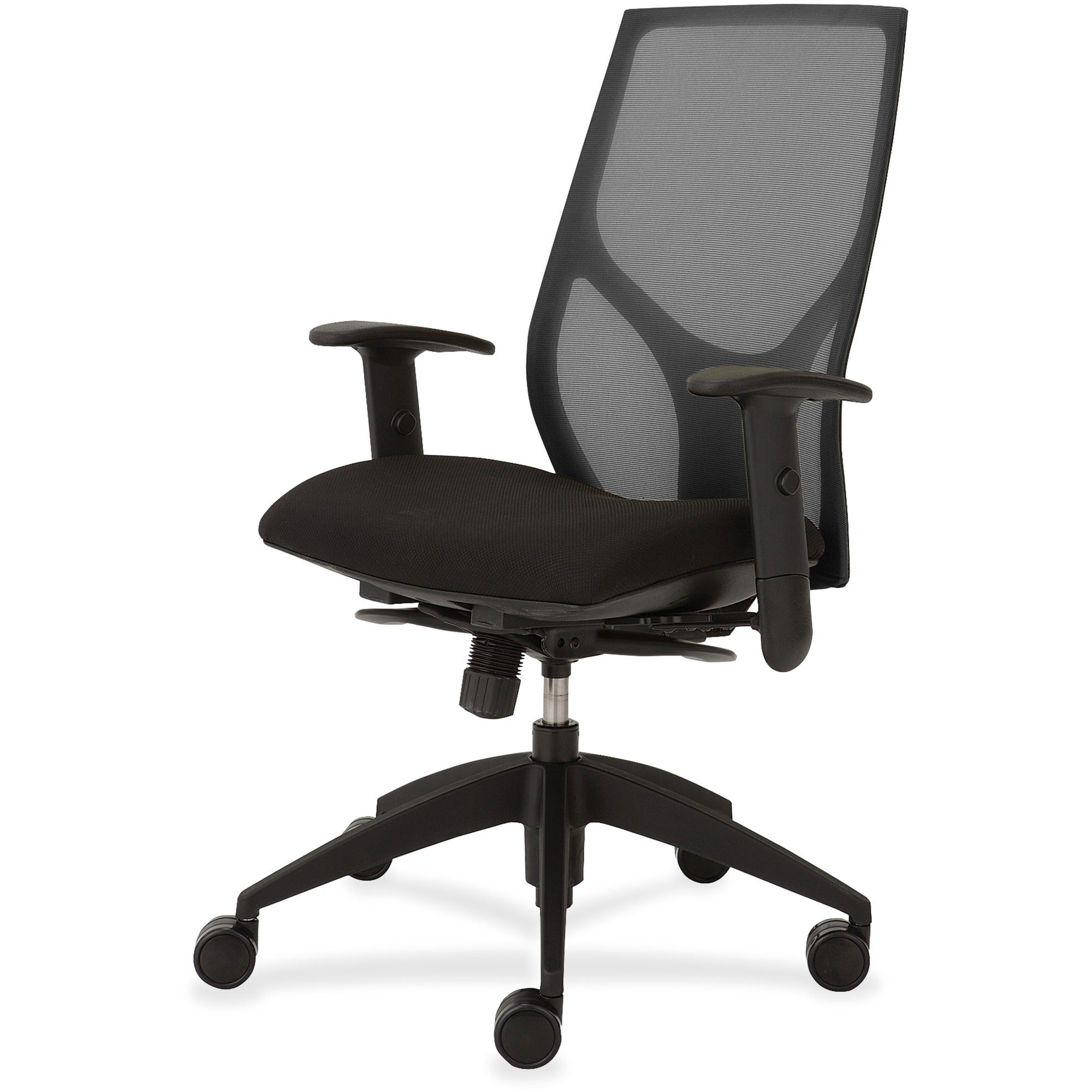9 to 5 Seating Vault 1460 Task Chair, Black Mesh Back, Black Seat, 5-Star Base, Adjustable Arms and Back, 1 Each