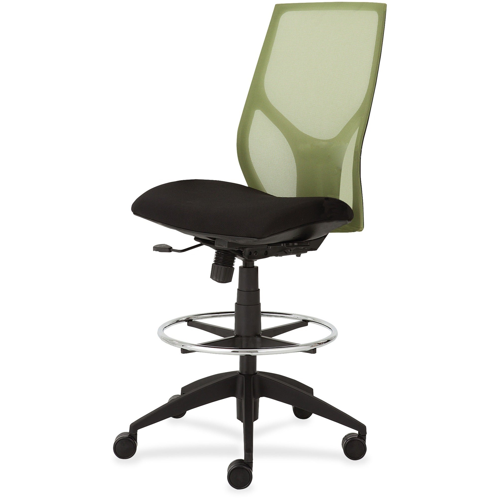 9 to 5 Seating Vault 1468 Armless Task Stool, Black Seat, 5-Star Base, Adjustable Height, 1 Each