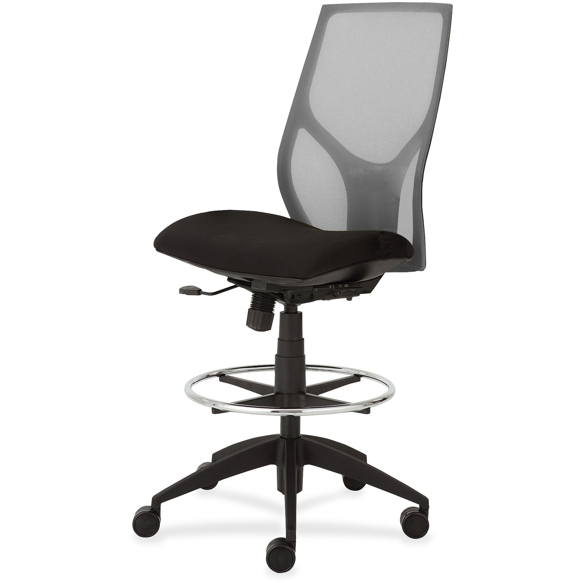 9 to 5 Seating Vault 1468 Armless Task Stool, Black Seat, 5-Star Base, Adjustable Height, 1 Each
