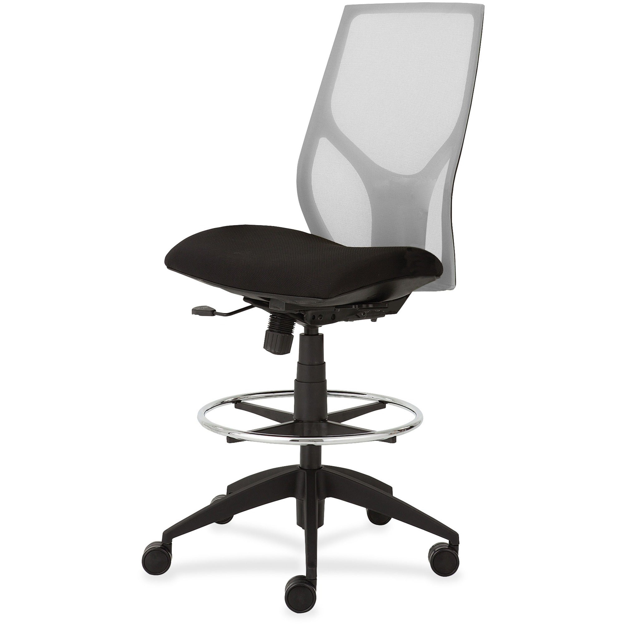 9 to 5 Seating Vault 1468 Armless Task Stool, Black Seat, 5-Star Base, Adjustable Height, 1 Each