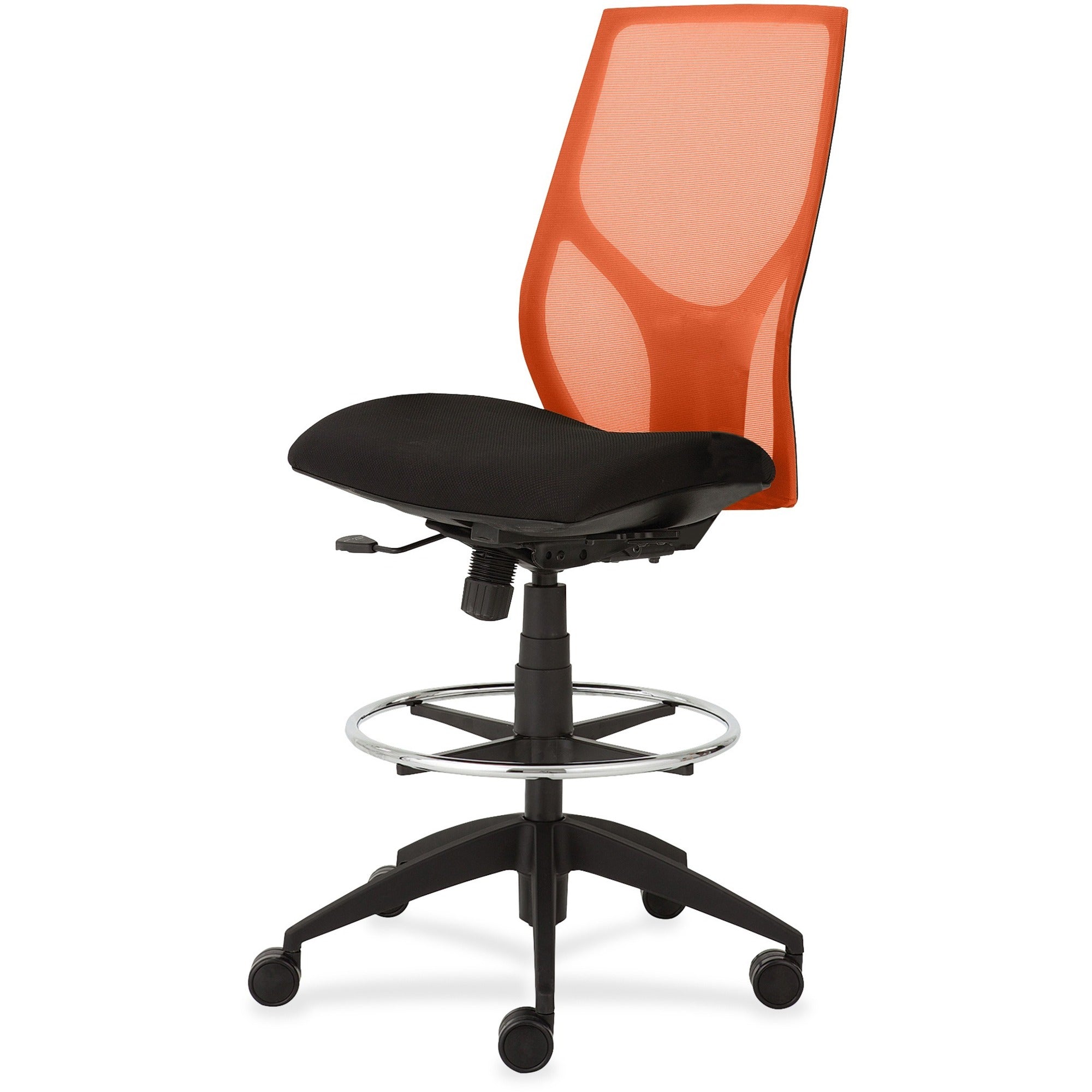 9 to 5 Seating Vault 1468 Armless Task Stool, Black Seat, 5-Star Base, Adjustable Height, 1 Each