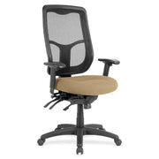 Eurotech Apollo High Back Multi-funtion Task Chair - Beige Seat Color - Fabric Seat Material - Black Back Color - Black Frame Color - 5-star Base - Perfection Beige - 1 Each