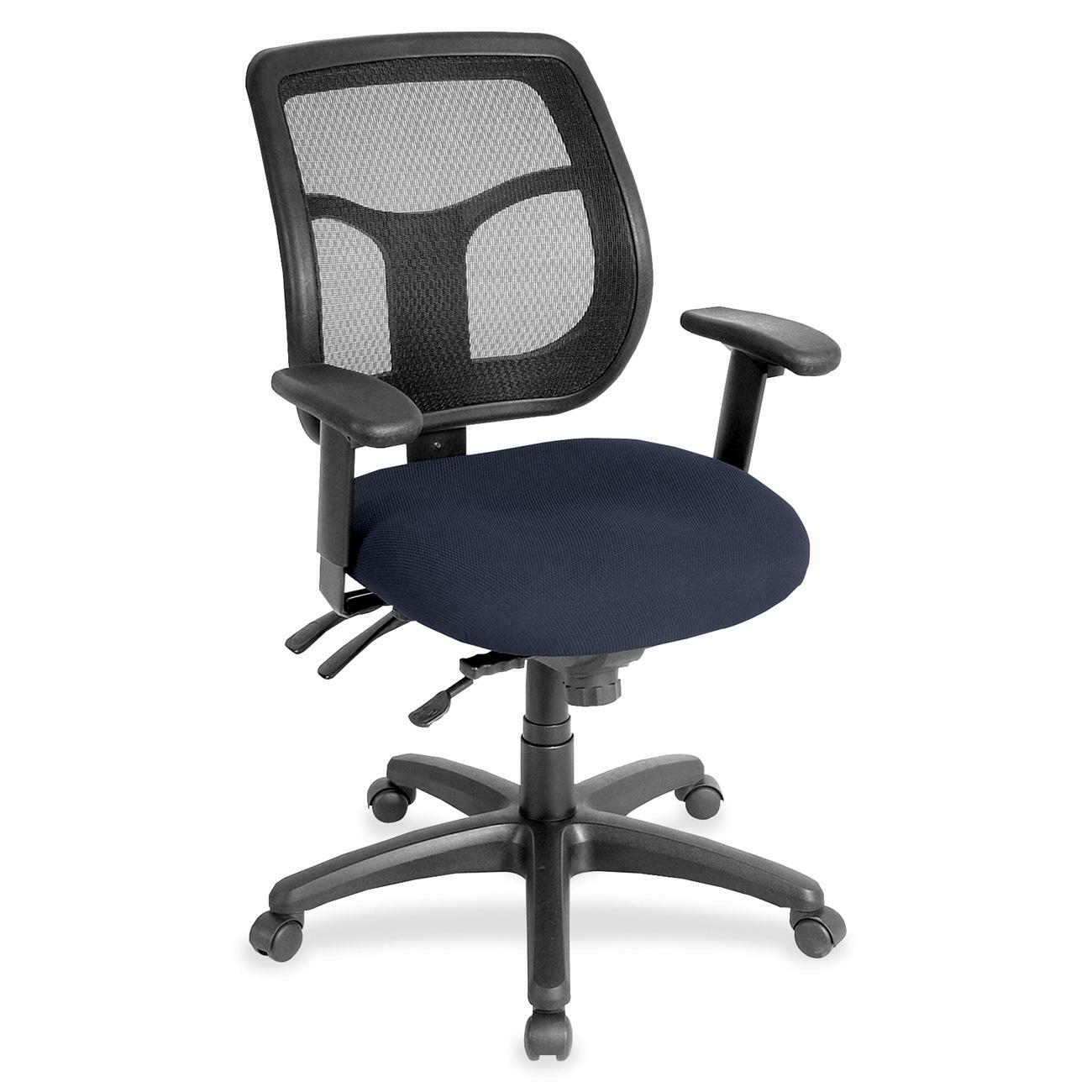 Eurotech Apollo Task Chair, Periwinkle Blue Fabric Seat, Mesh Back, Adjustable Arms and Back, 5-Star Base, 1 Each