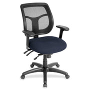 Eurotech Apollo Task Chair, Periwinkle Blue Fabric Seat, Mesh Back, Adjustable Arms and Back, 5-Star Base, 1 Each