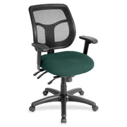 Eurotech Apollo Task Chair, Chive Fabric Seat, Mesh Back, Adjustable Arms and Back, 5-Star Base, Forte Chive, 1 Each