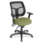 Eurotech Apollo Task Chair, Cress Fabric Seat, Mesh Back, 5-Star Base, Adjustable Arms and Back, Green, 1 Each