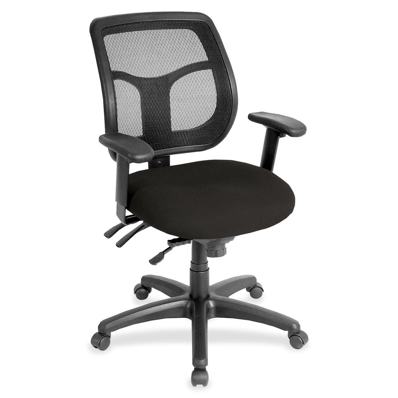 Eurotech Apollo Task Chair - Black Seat Color - Fabric Seat Material - 5-star Base - Perfection Black - 1 Each