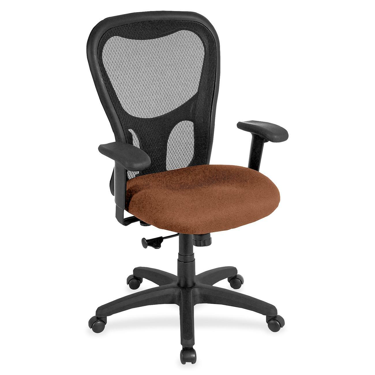 Eurotech Apollo MM9500 Highback Executive Chair, Nutmeg Fabric Seat, Mesh Back, 5-Star Base, Canyon Nutmeg, 1 Each