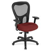 Eurotech Apollo MM9500 Highback Executive Chair, Festive Red Fabric, Mesh Back, 5-Star Base, Adjustable Arms and Seat, 1 Each