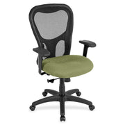 Eurotech Apollo Synchro High Back Chair, Cress Fabric Seat, Mesh Back, 5-Star Base, Adjustable Arms, 1 Each