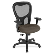 Eurotech Apollo Synchro High Back Chair, Stonewall Fabric Seat, Mesh Back, 5-Star Base, Adjustable Arms, Height Adjustable, Shire Stonewall Color, 1 Each