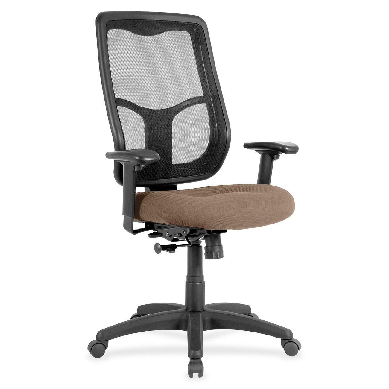 Eurotech Apollo High Back Synchro Task Chair, Malted Fabric Seat, Mesh Back, 5-Star Base, Adjustable Arms and Back, 1 Each