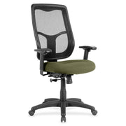 Eurotech Apollo MTHB94 Executive Chair, Leaf Fabric Seat, Mesh Back, 5-Star Base, Adjustable Arms and Back, Expo Leaf Color, 1 Each