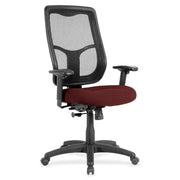 Eurotech Apollo High Back Synchro Task Chair, Fabric Seat, Port Color, Mesh Back, 5-Star Base, 1 Each