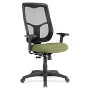 Eurotech Apollo MTHB94 Executive Chair, Cress Fabric Seat, Mesh Back, 5-Star Base, Adjustable Arms and Back, Height Adjustable, Green, 1 Each