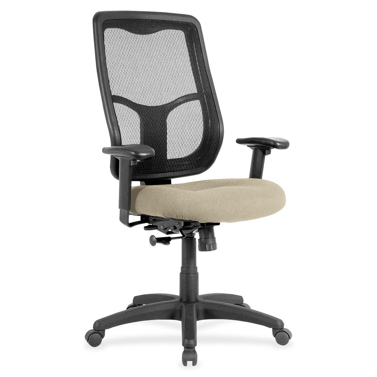 Eurotech Apollo MTHB94 Executive Chair, Travertine Fabric Seat, Mesh Back, Adjustable Arms and Back, 5-Star Base, Shire Travertine, 1 Each