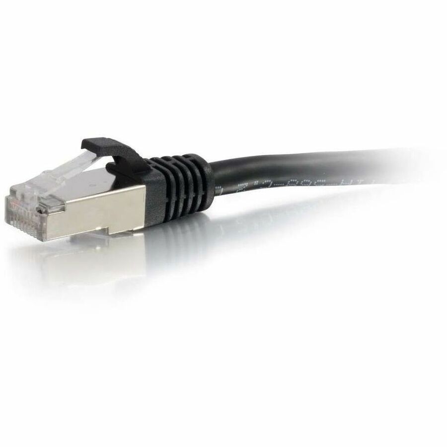 C2G 1ft (0.3m) Cat6 Snagless Shielded (STP) Ethernet Network Patch Cable - Black