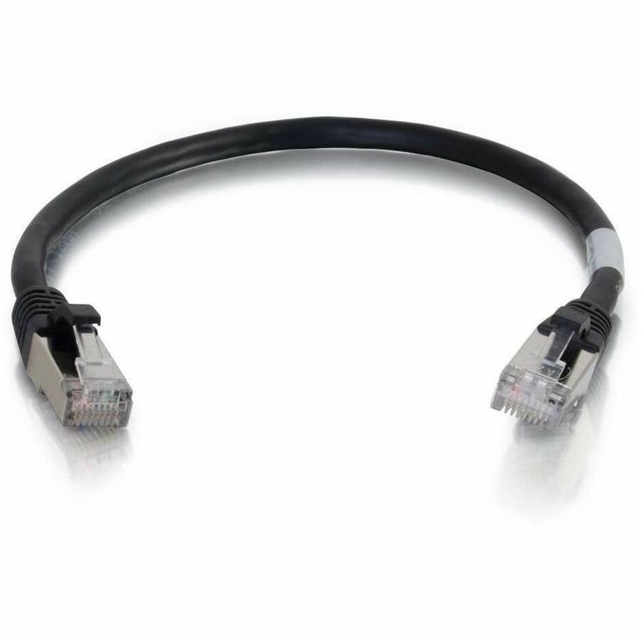C2G 1ft (0.3m) Cat6 Snagless Shielded (STP) Ethernet Network Patch Cable - Black
