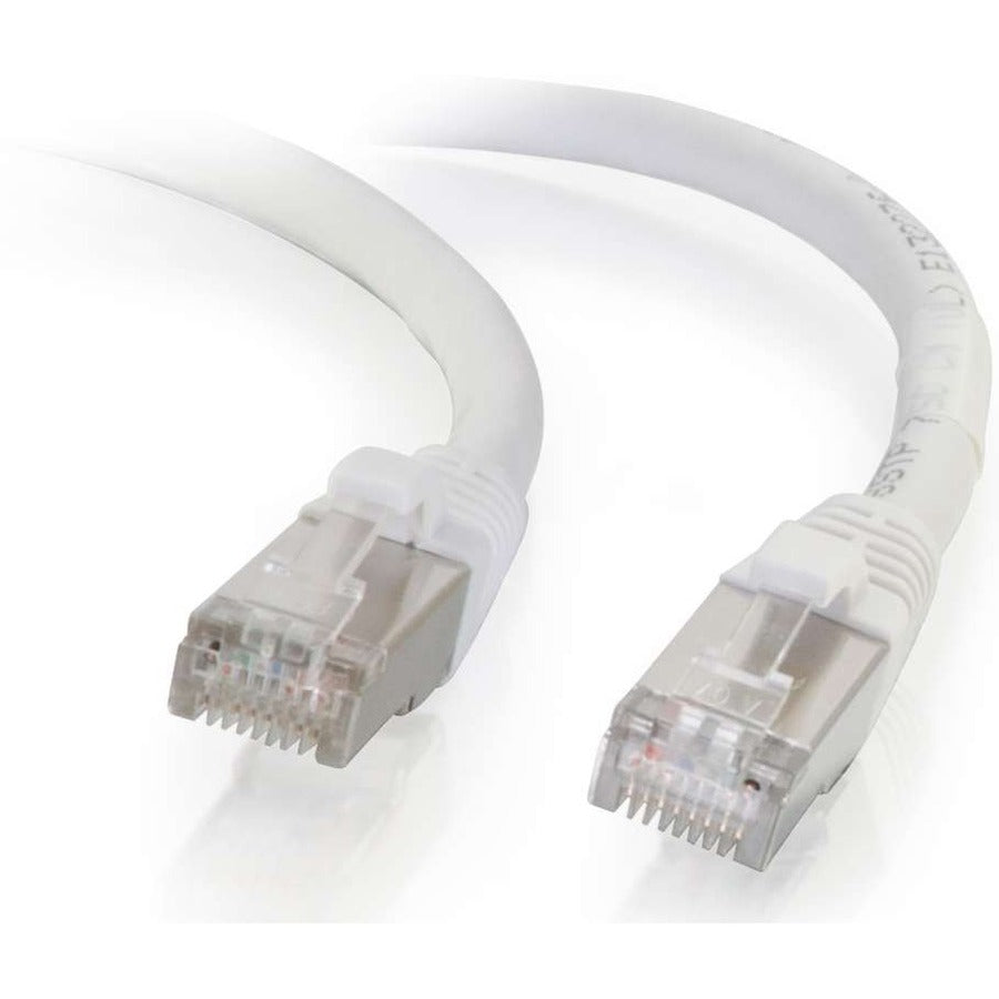 C2G 30ft Cat6 Snagless Shielded (STP) Network Patch Cable - White
