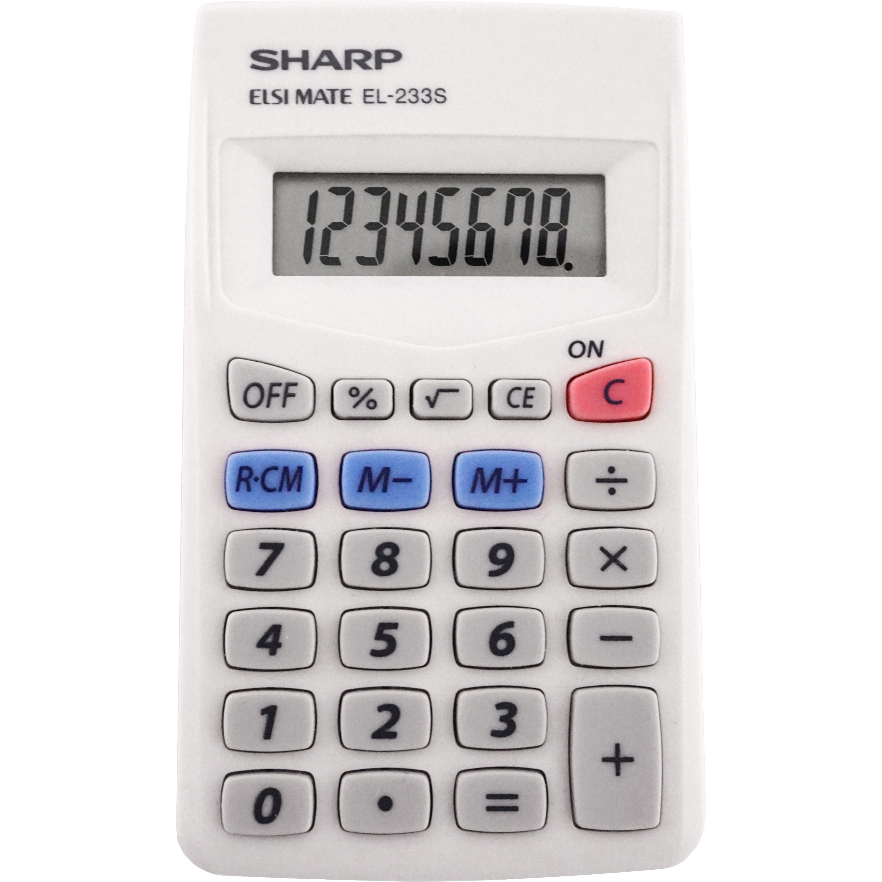 3-Key Memory, Sign Change, Auto Power Off - 8 Digits - LCD - Battery/Solar Powered - 1 x LR1130 - 0.7" Height x 2.8" Width x 4.6" Depth - Gray, Blue - 1 Each