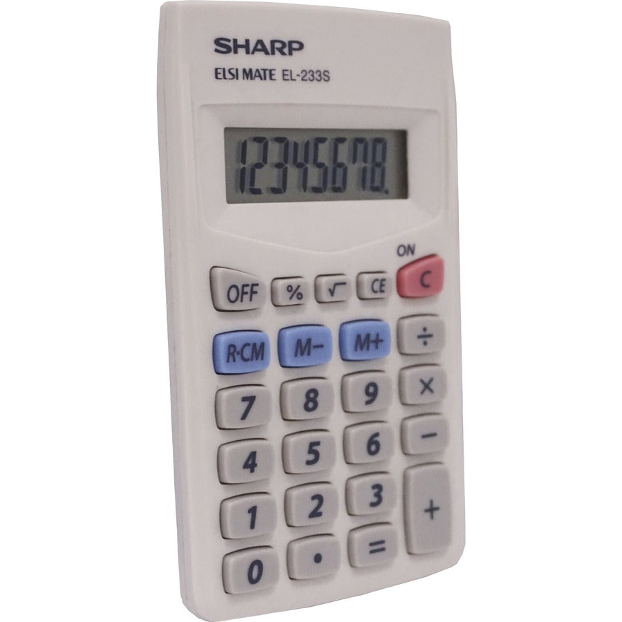 3-Key Memory, Sign Change, Auto Power Off - 8 Digits - LCD - Battery/Solar Powered - 1 x LR1130 - 0.7" Height x 2.8" Width x 4.6" Depth - Gray, Blue - 1 Each