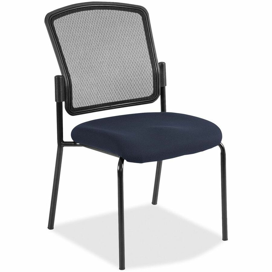 Eurotech Dakota 2 7014 Guest Chair, Periwinkle Blue Fabric Seat, Mesh Back, Steel Four-Legged Frame, 2 Chairs per Carton