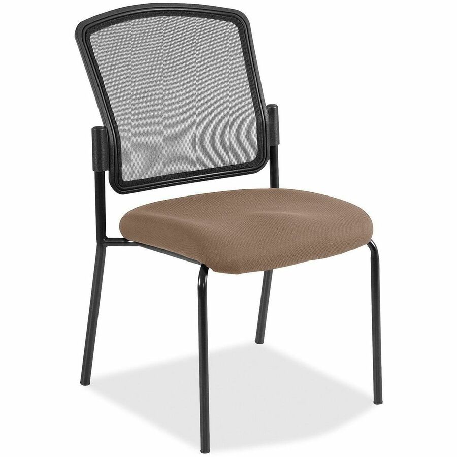 Eurotech Dakota 2 7014 Guest Chair, Malted Fabric Seat, Mesh Back, Steel Frame, Four-Legged Base, Fuse Malted, 2 per Carton