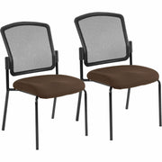 Eurotech Dakota 2 7014 Guest Chair, Mudslide Fabric Seat, Steel Frame, Four-Legged Base, Canyon Mudslide, 2 per Carton