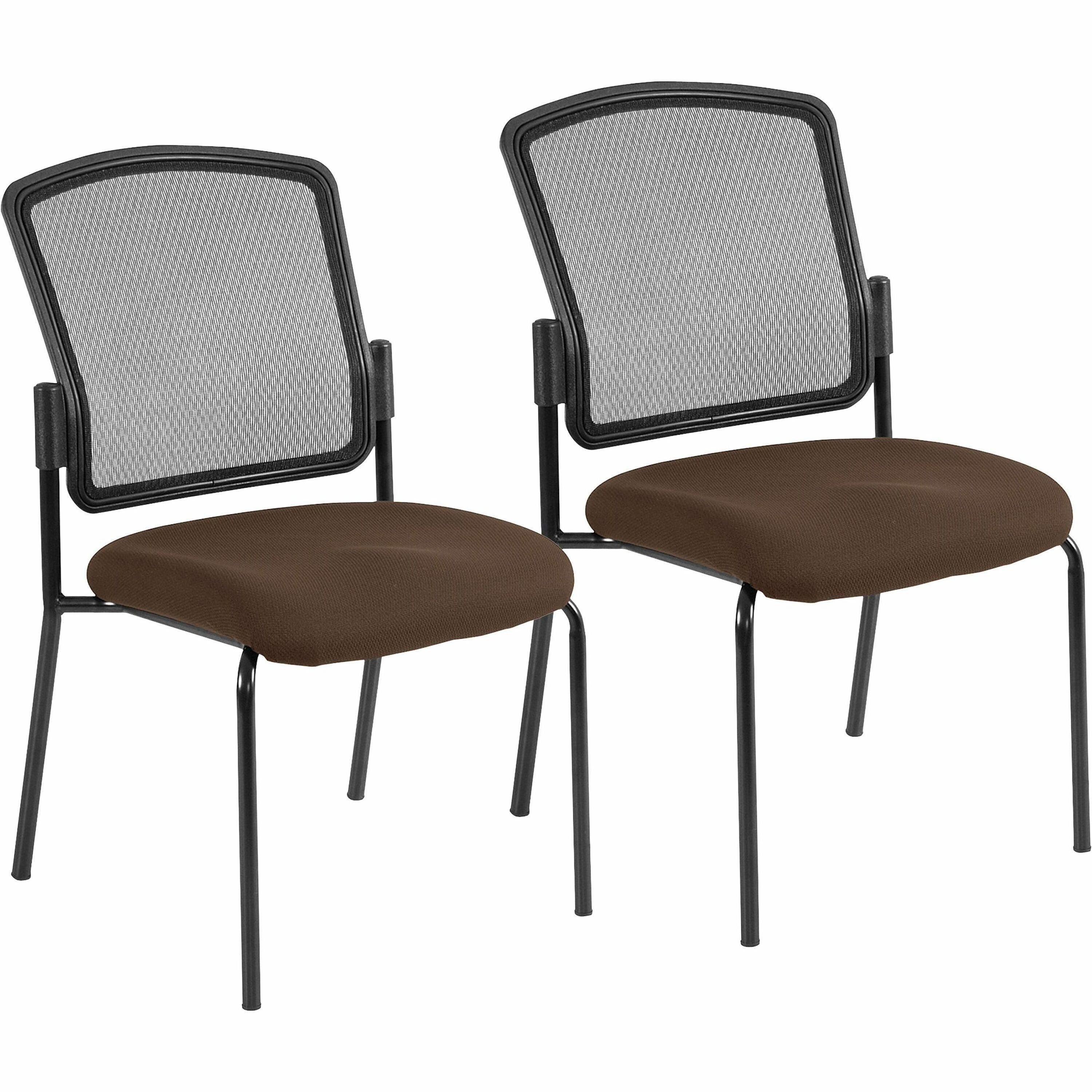 Eurotech Dakota 2 7014 Guest Chair, Mudslide Fabric Seat, Steel Frame, Four-Legged Base, Canyon Mudslide, 2 per Carton