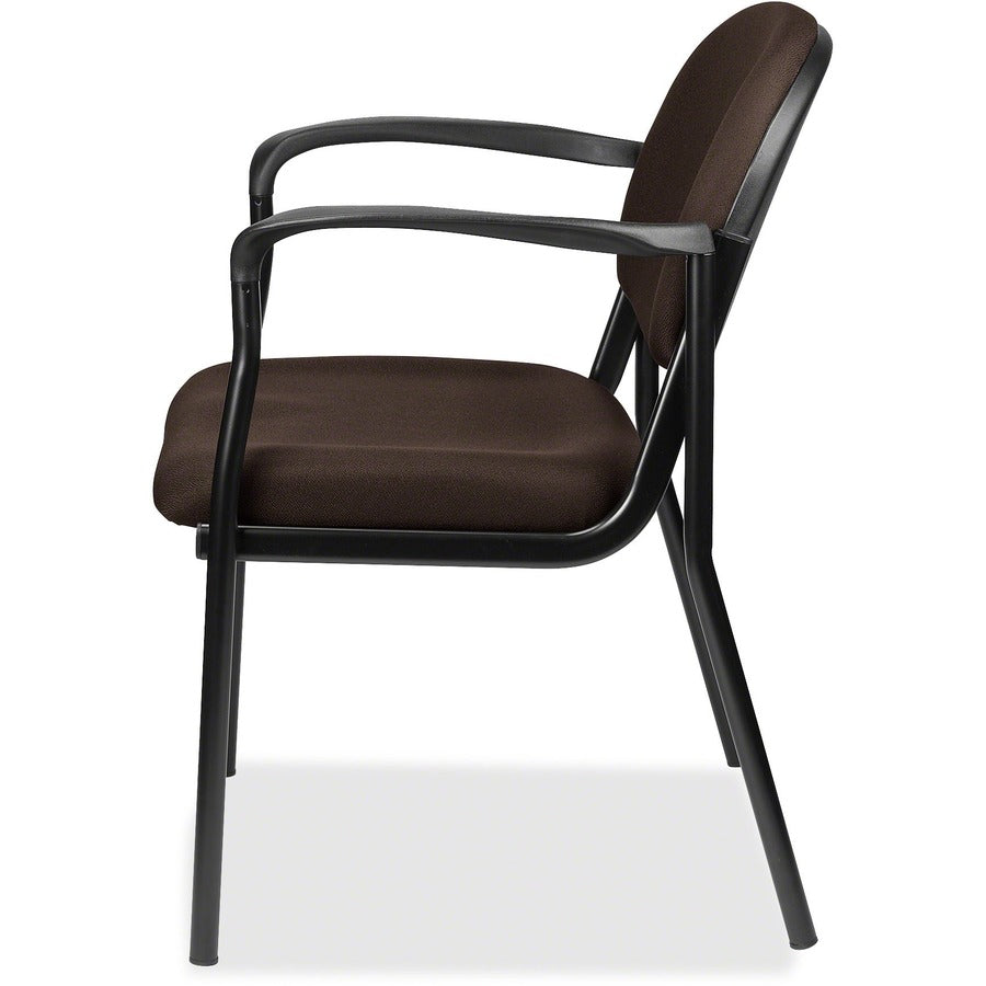 Eurotech Dakota 8011 Guest Chair - Fudge Seat Color - Fabric Seat Material - Fudge Back Color - Fabric Back Material - Steel Frame Material - Four-legged Base - Forte Fudge - 1 Each
