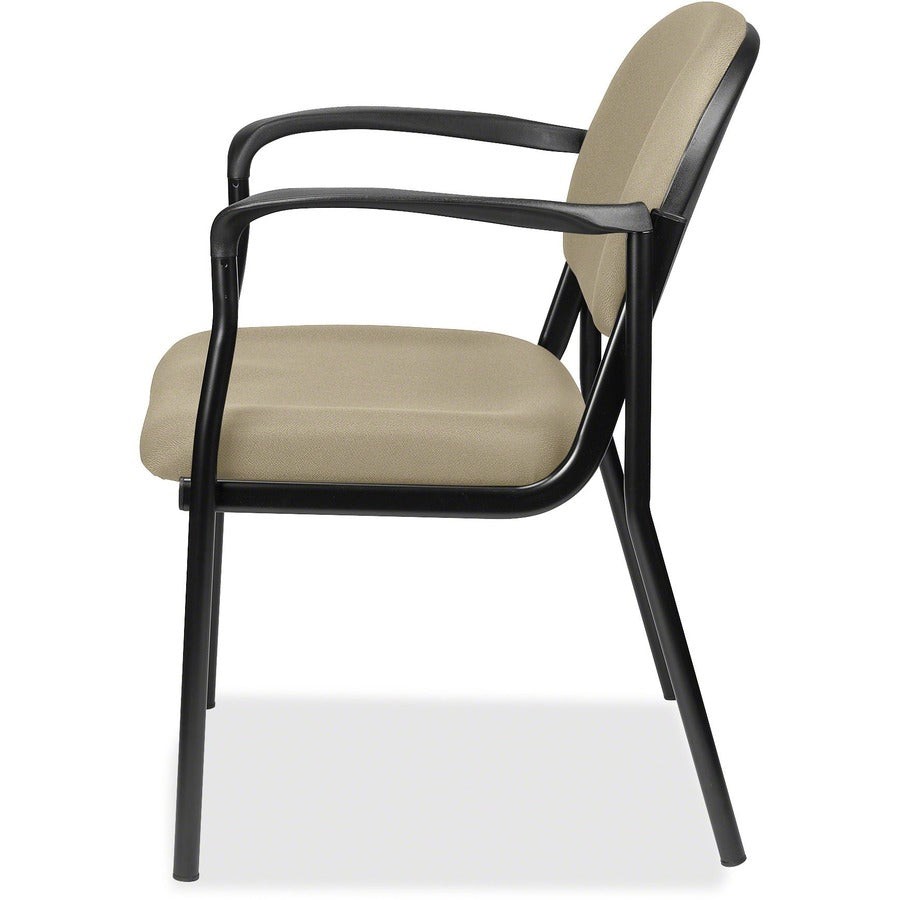 Eurotech Dakota 8011 Guest Chair - Pumice Seat Color - Fabric Seat Material - Pumice Back Color - Fabric Back Material - Steel Frame Material - Four-legged Base - Forte Pumice - 1 Each