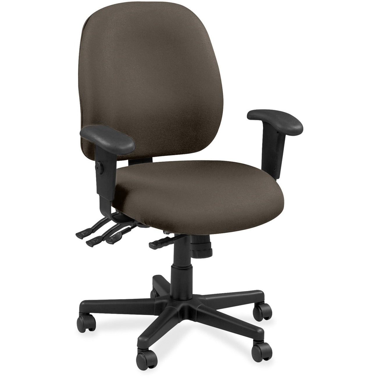 Eurotech 4x4 49802A Task Chair, Stonewall Fabric Seat & Back, 5-Star Base, Adjustable Arms & Back, Shire Stonewall Color, 1 Each