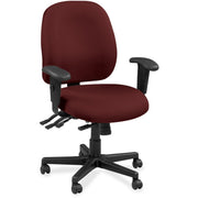Eurotech 4x4 49802A Task Chair, Leather Seat and Back, Port Color, 5-Star Base, Adjustable Arms and Back, 1 Each