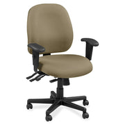Eurotech 4x4 49802A Task Chair, Leather Seat and Back, Latte Color, 5-Star Base, Adjustable Arms and Back, Waterfall Seat, Expo Latte Finish, 1 Each