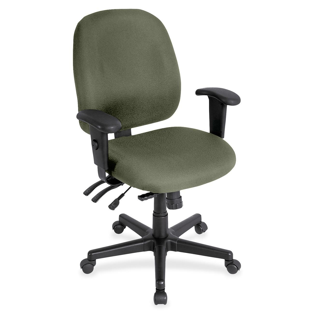 Eurotech 4x4 Task Chair, Sage Fabric Seat and Back, 5-Star Base, Adjustable Arms and Back, Ergonomic Design, Swivel, Tilt Mechanism, 1 Each