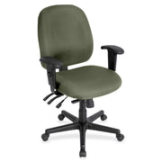 Eurotech 4x4 Task Chair, Sage Fabric Seat and Back, 5-Star Base, Adjustable Arms and Back, Ergonomic Design, Swivel, Tilt Mechanism, 1 Each