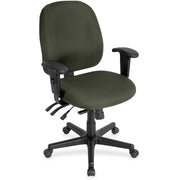 Eurotech 4x4 498SL Task Chair, Olive Green, Fabric Seat & Back, 5-Star Base, Adjustable Arms & Back, Ergonomic Design, 1 Each