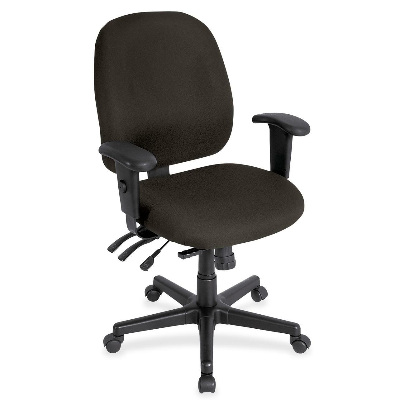 Eurotech 4x4 Task Chair, Pepper Fabric Seat & Back, 5-Star Base, Adjustable Arms & Back, Ergonomic Design, 1 Each