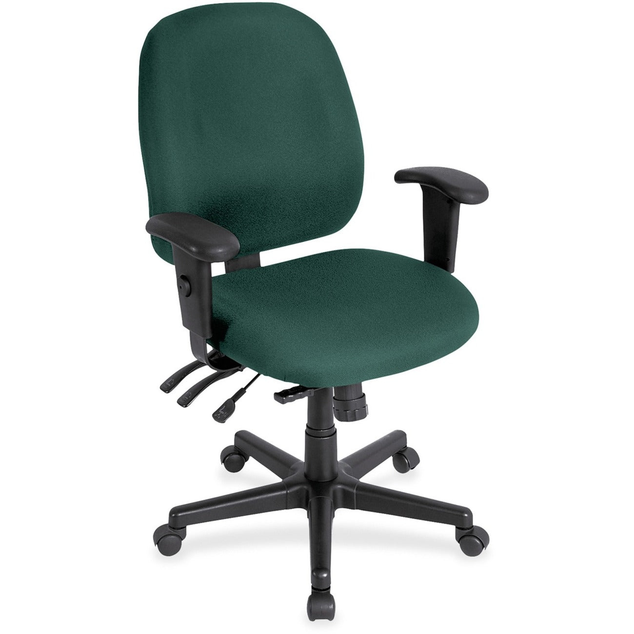 Eurotech 4x4 498SL Task Chair, Chive Green Fabric, 5-Star Base, Adjustable Seat and Back, Ergonomic Design, 1 Each