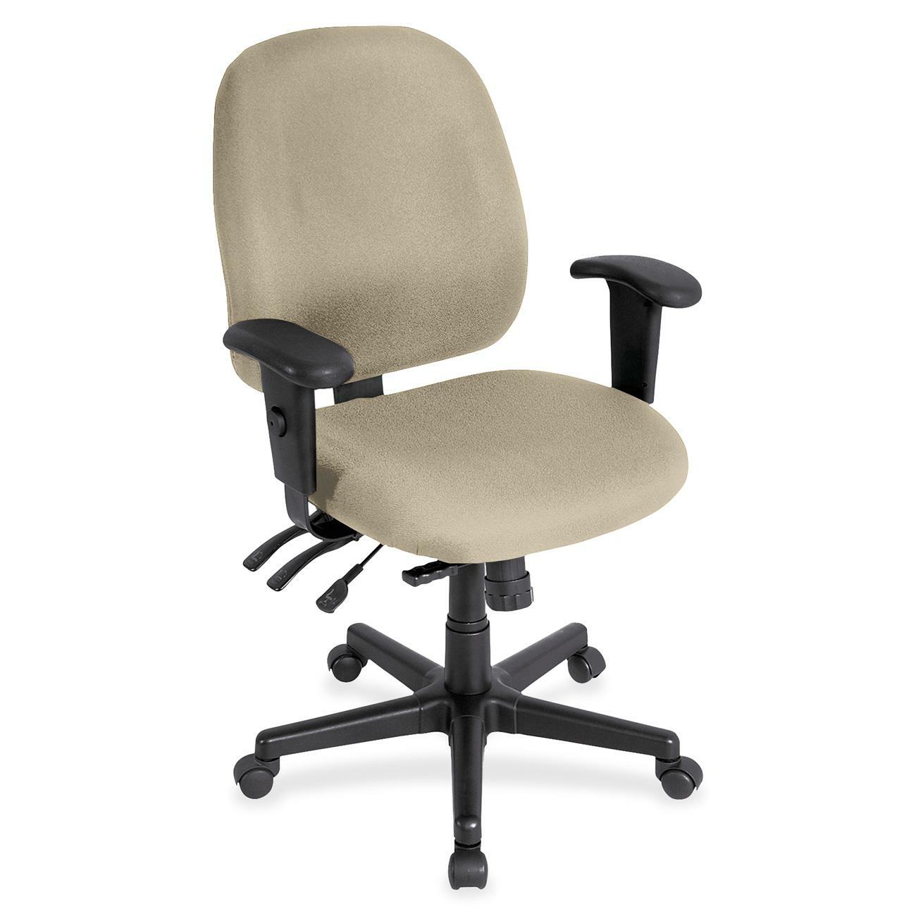 Eurotech 4x4 Task Chair, Travertine Fabric, Adjustable Seat and Back, 5-Star Base, Shire Travertine Color, 1 Each