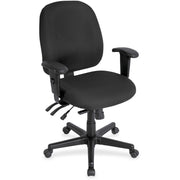 Eurotech 4x4 498SL Task Chair, Tuxedo Fabric, 5-Star Base, Adjustable Seat and Back, Ergonomic Design, Black, 1 Each