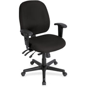 Eurotech 4x4 Task Chair, Black Fabric Seat and Back, 5-Star Base, Adjustable Arms and Back, Ergonomic Design, 1 Each