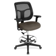 Eurotech Apollo DFT9800 Drafting Stool - Stonewall Seat Color - Fabric Seat Material - 5-star Base - Shire Stonewall - 1 Each