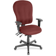 Eurotech 4x4xl High Back Task Chair - Carmine Seat Color - Fabric Seat Material - Carmine Back Color - Fabric Back Material - 5-star Base - Fuse Carmine - 1 Each